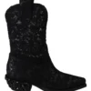 Dolce & Gabbana Women's Elegant Viscose Leather Ankle Boots with Crystals