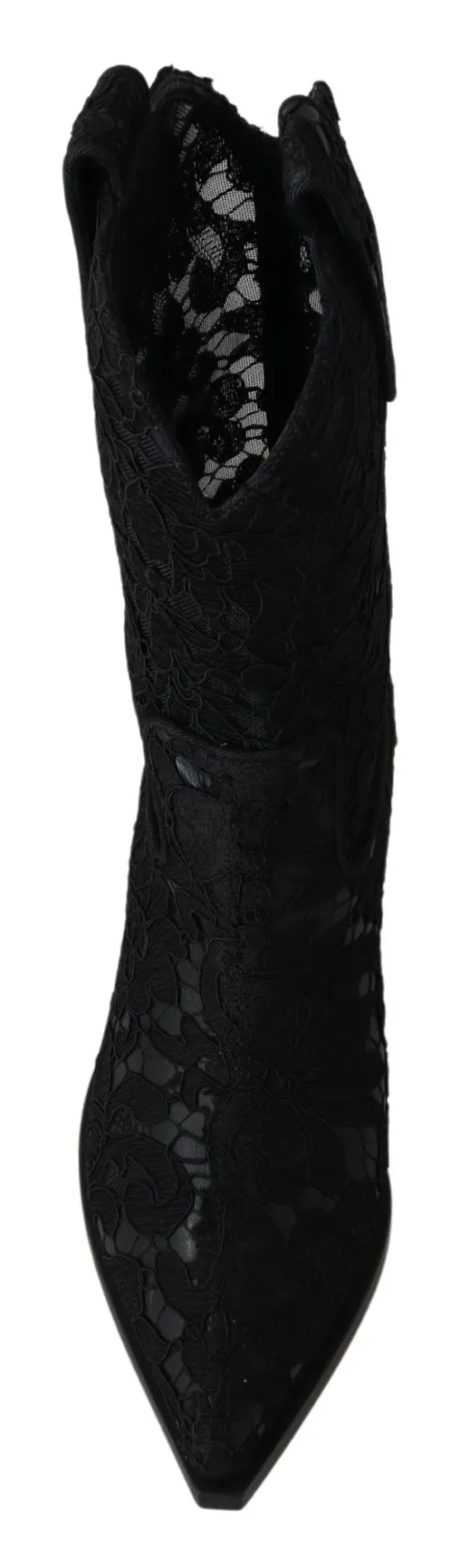 Dolce & Gabbana Women's Elegant Viscose Leather Ankle Boots with Crystals