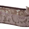 Dolce & Gabbana Women's Enchanting Pink Lace Flats with Crystal Embellishments