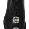 Dolce & Gabbana Women's Crystal Embellished Derby Dress Shoes