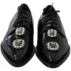 Dolce & Gabbana Women's Crystal Embellished Derby Dress Shoes