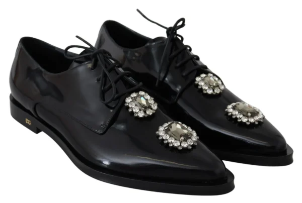 Dolce & Gabbana Women's Crystal Embellished Derby Dress Shoes