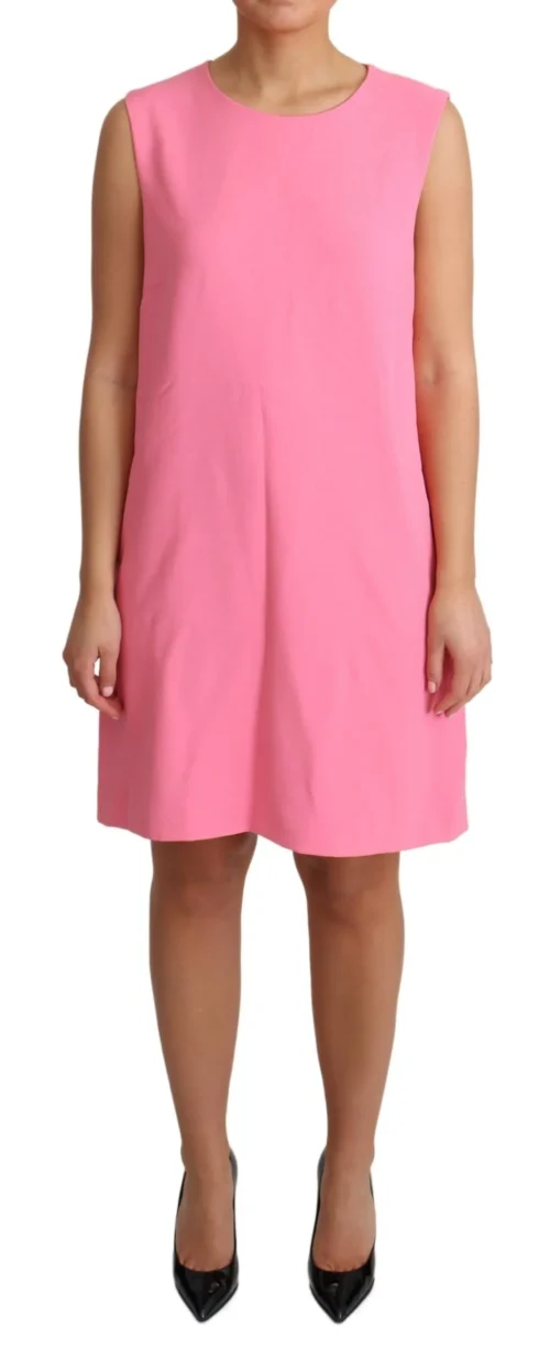 Dolce & Gabbana Women's Elegant Pink Shift Knee Length Dress