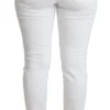 Dolce & Gabbana Women's Chic White Mid Waist Designer Jeans
