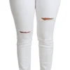 Dolce & Gabbana Women's Chic White Mid Waist Designer Jeans