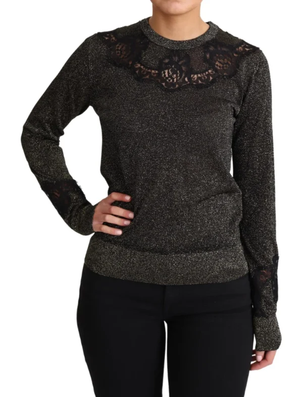 Dolce & Gabbana Women's Elegant Gold and Black Lurex Pullover