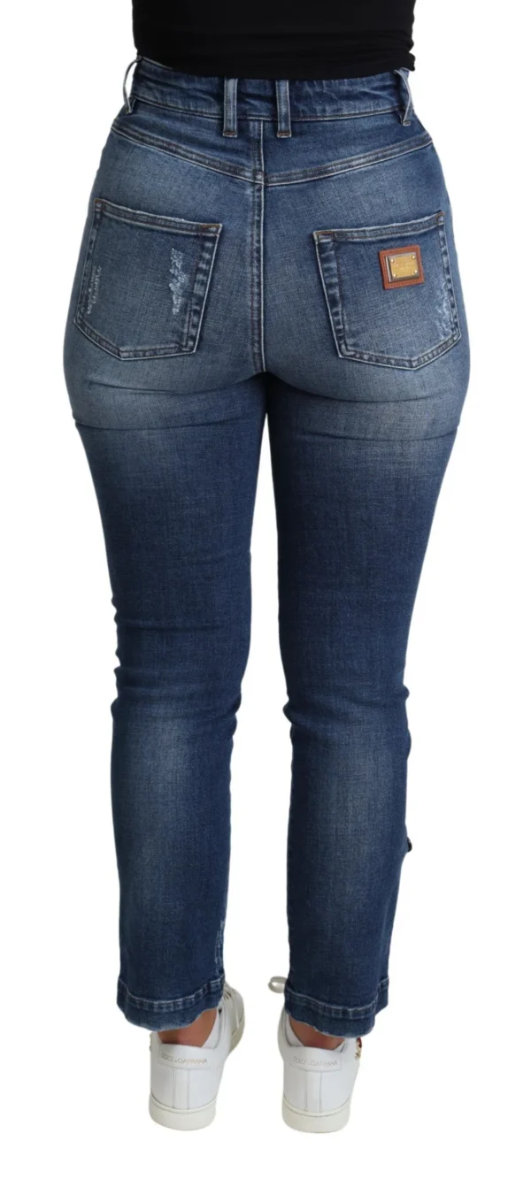 Dolce & Gabbana Women's Embellished High Waist Skinny Denim Jeans