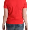 Moschino Women's Chic Red Cotton Tee with Playful Print