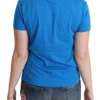 Moschino Women's Chic Blue Cotton Tee with Iconic Print