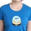 Moschino Women's Chic Blue Cotton Tee with Iconic Print