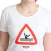 Moschino Women's Chic Triangle Graphic Cotton Tee