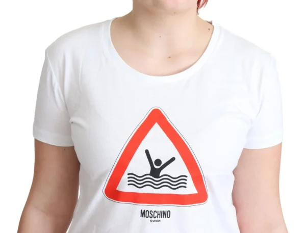 Moschino Women's Chic Triangle Graphic Cotton Tee