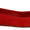 Dolce & Gabbana Women's Crystal Embellished Red Suede Flats