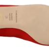 Dolce & Gabbana Women's Crystal Embellished Red Suede Flats