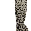 Dolce & Gabbana Women's Chic Leopard High-Heel Over-Knee Boots