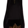 Dolce & Gabbana Women's Chic Purple Velvet Loafers with Heart Detail