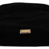 Dolce & Gabbana Women's Elegant Black Velvet Pouch Bag Drawstring