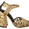 Dolce & Gabbana Women's Elegant Crystal Studded Leather Pumps