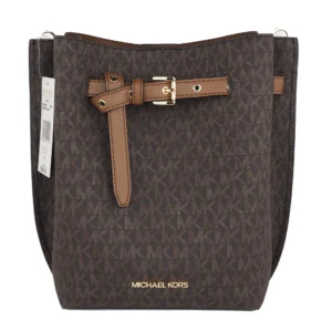 Michael Kors Women's Hamilton Small Grained Leather Satchel Crossbody Bag Handbag (Merlot Solid)