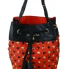 Patrizia Pepe Women's Chic Red Shoulder Tote with Leather Strap