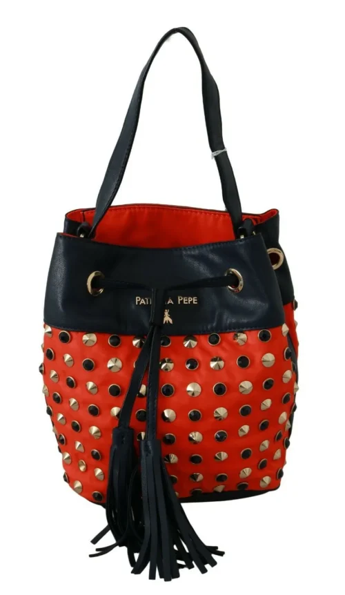 Patrizia Pepe Women's Chic Red Shoulder Tote with Leather Strap