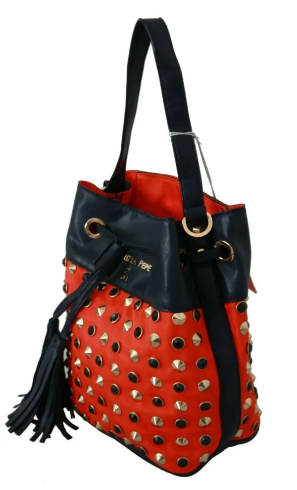 Patrizia Pepe Women's Chic Red Shoulder Tote with Leather Strap