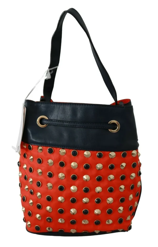 Patrizia Pepe Women's Chic Red Shoulder Tote with Leather Strap