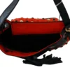 Patrizia Pepe Women's Chic Red Shoulder Tote with Leather Strap