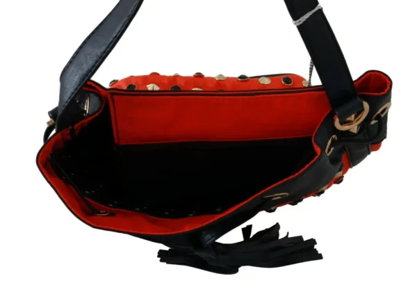 Patrizia Pepe Women's Chic Red Shoulder Tote with Leather Strap