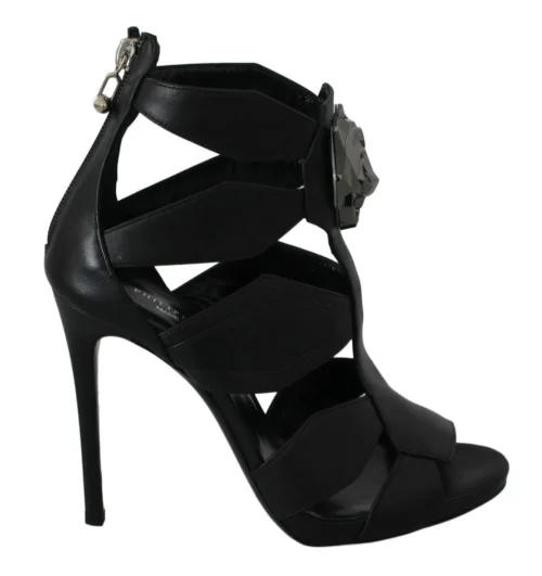 Philipp Plein Women's Elegant Panther Head Heeled Pumps