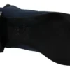 Dolce & Gabbana Women's Chic Blue Suede Mid-Calf Boots with Stud Details