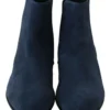 Dolce & Gabbana Women's Chic Blue Suede Mid-Calf Boots with Stud Details
