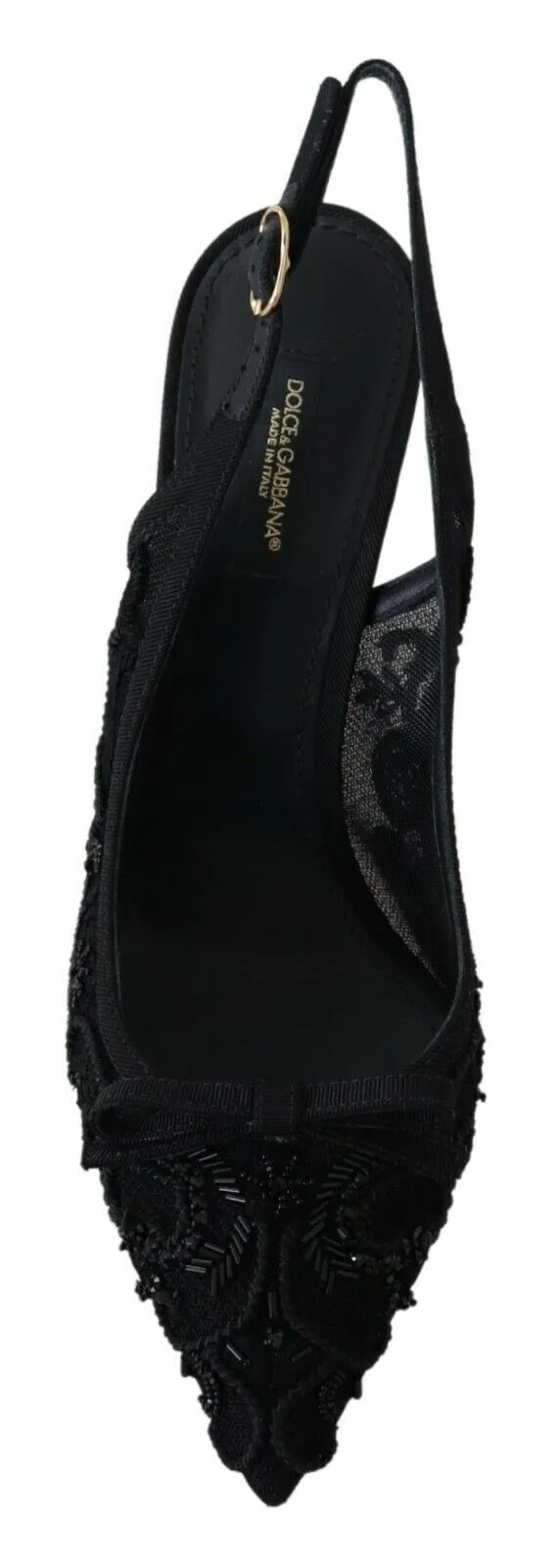 Dolce & Gabbana Women's Elegant Sheer Embroidered Stilettos