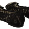 Dolce & Gabbana Women's Elegant Taormina Lace Flats with Crystals