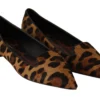 Dolce & Gabbana Women's Elegant Leopard Print Flats