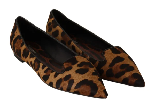 Dolce & Gabbana Women's Elegant Leopard Print Flats