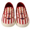 Dolce & Gabbana Women's Stripe Print Studded Loafers
