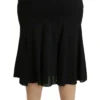 Dolce & Gabbana Women's Chic High Waist Black Silk Blend Skirt