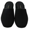 Dolce & Gabbana Women's Chic Black Grosgrain Slide Sandals