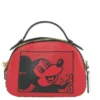 COACH Women's Mickey Mouse X Keith Haring Serena Pebble Leather Satchel Handbag