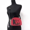 COACH Women's Mickey Mouse X Keith Haring Serena Pebble Leather Satchel Handbag