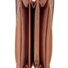COACH Women's (C3441) Long Faded Blush Crossgrain Leather Zip Around Wristlet Wallet