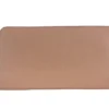 COACH Women's (C3441) Long Faded Blush Crossgrain Leather Zip Around Wristlet Wallet