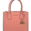 Michael Kors Women's Mercer Medium Sherbet Pebble Leather Messenger Crossbody Bag Purse