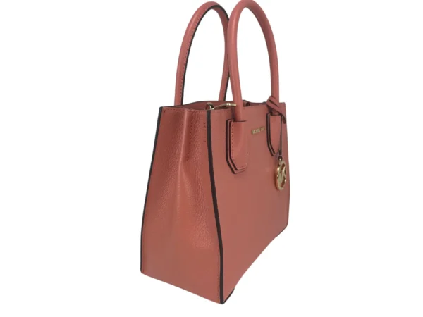 Michael Kors Women's Mercer Medium Sherbet Pebble Leather Messenger Crossbody Bag Purse