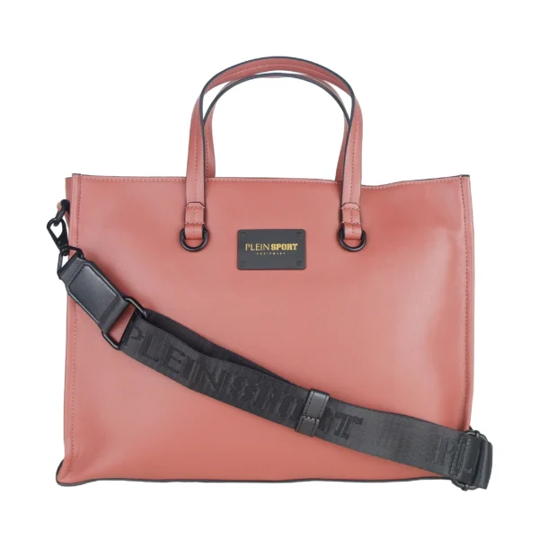 Plein Sport Women's Chic Pink Eco-Leather Shopper with Embossed Logo