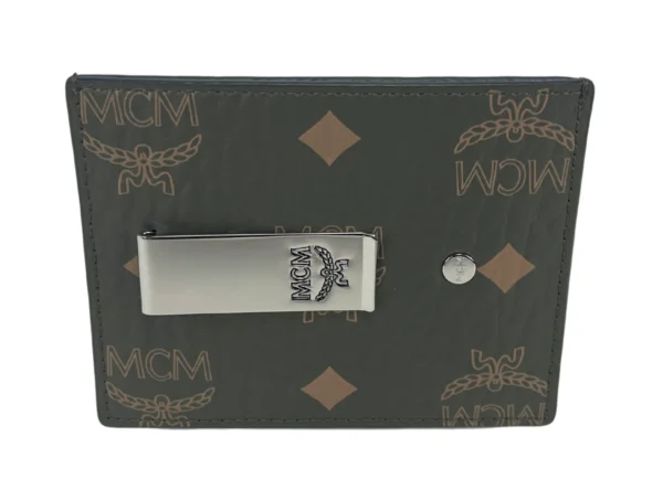MCM Women's Aren Mini Sea Turtle Visetos Leather Money Clip Card Case Wallet