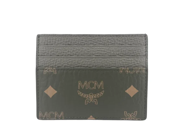 MCM Women's Aren Mini Sea Turtle Visetos Leather Money Clip Card Case Wallet