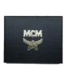 MCM Women's Spectrum Diamond Mini Neon Yellow Visetos Leather Card Case Holder Wallet