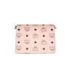MCM Women's Signature Soft Pink Diamond Logo Leather Mini Flap Lock Crossbody Handbag